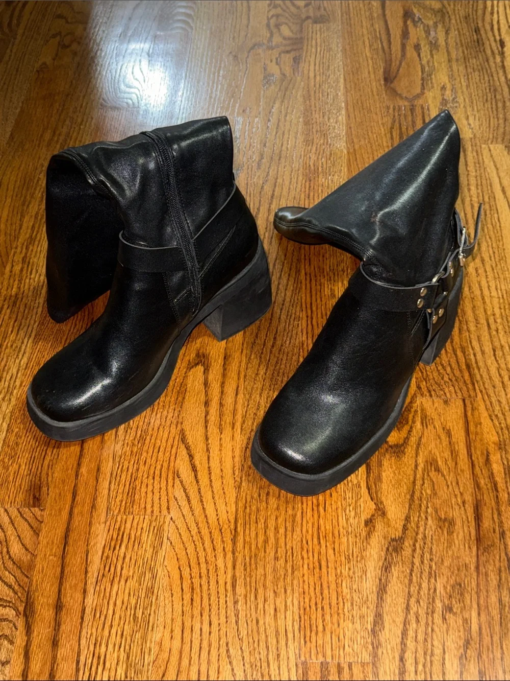 Size 11 Steve Madden NYC Black Knee-High Platform Boots - Women